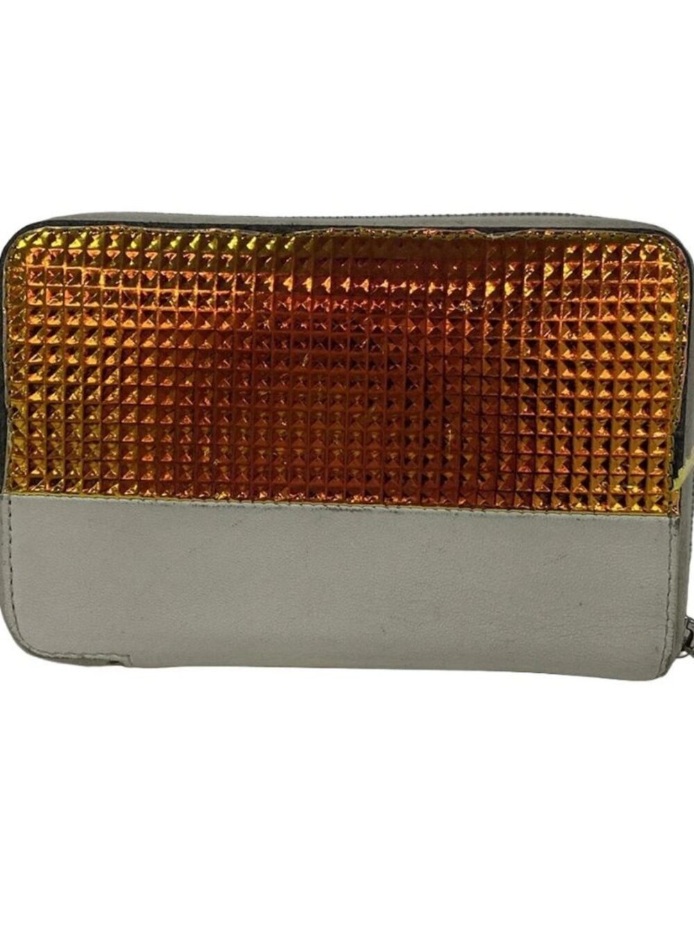 CELINE - Cream hologram Leather Bifold Wallet - Picture 2 of 11